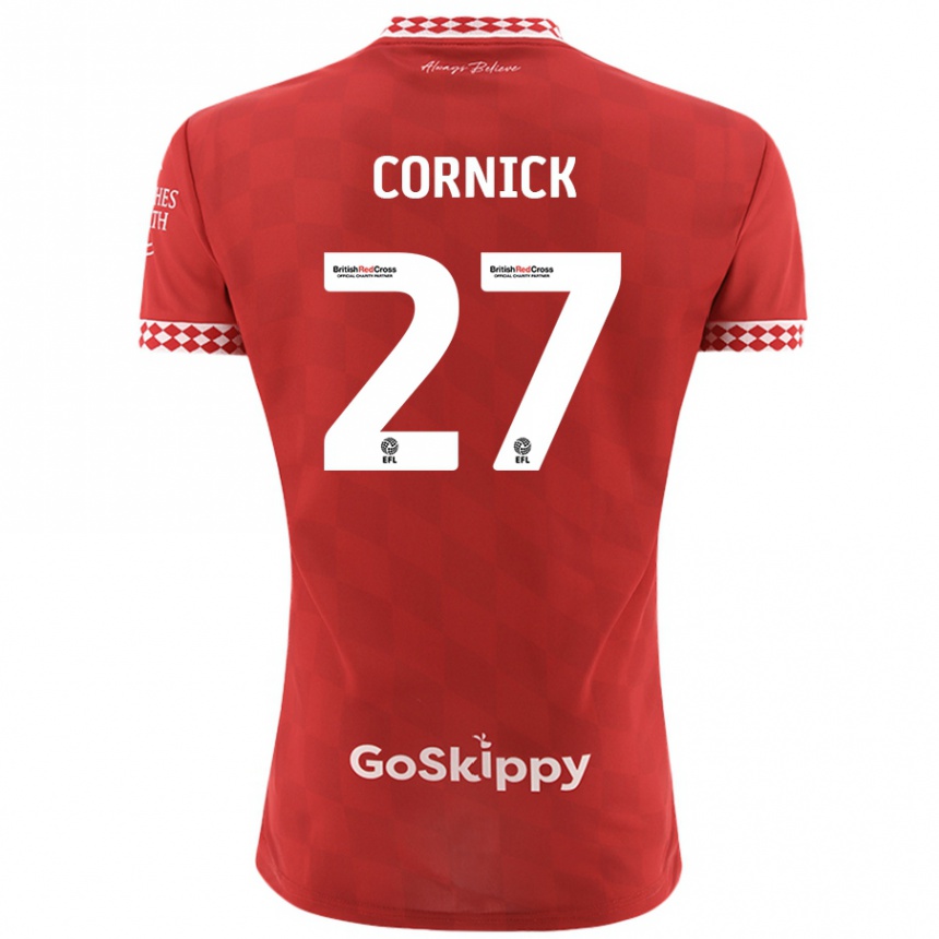 Men Football Harry Cornick #27 Red Home Jersey 2024/25 T-Shirt Za