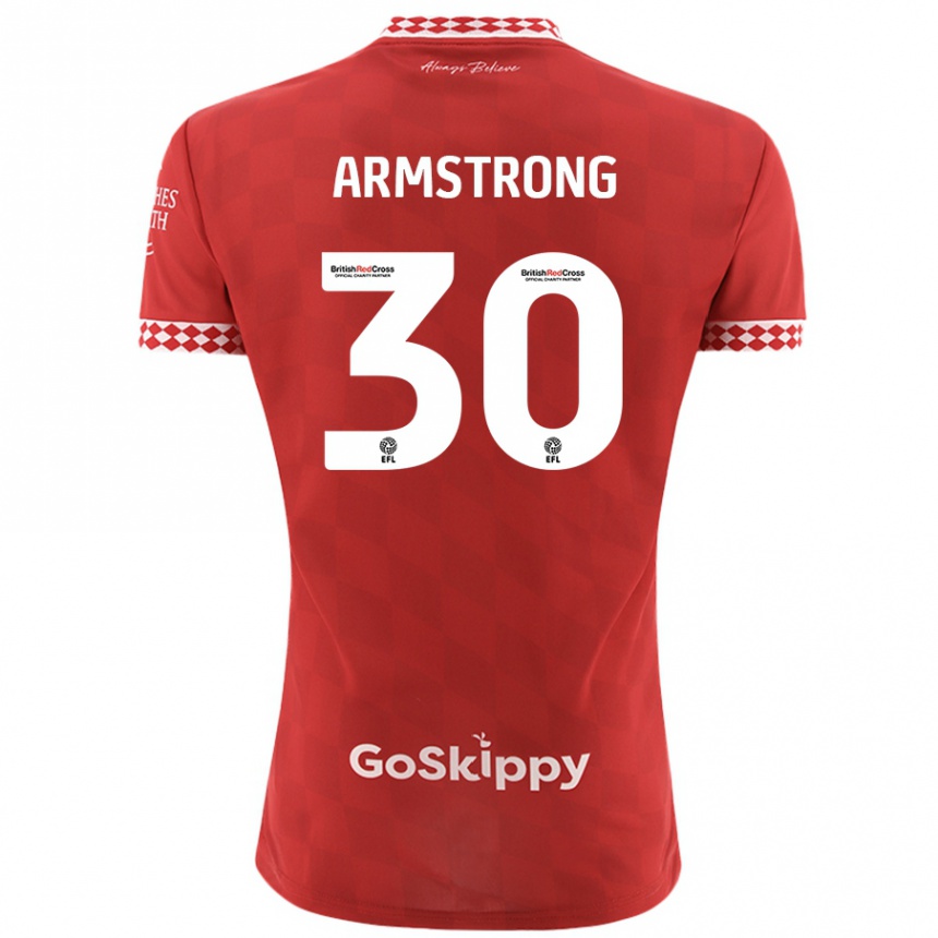 Men Football Sinclair Armstrong #30 Red Home Jersey 2024/25 T-Shirt Za