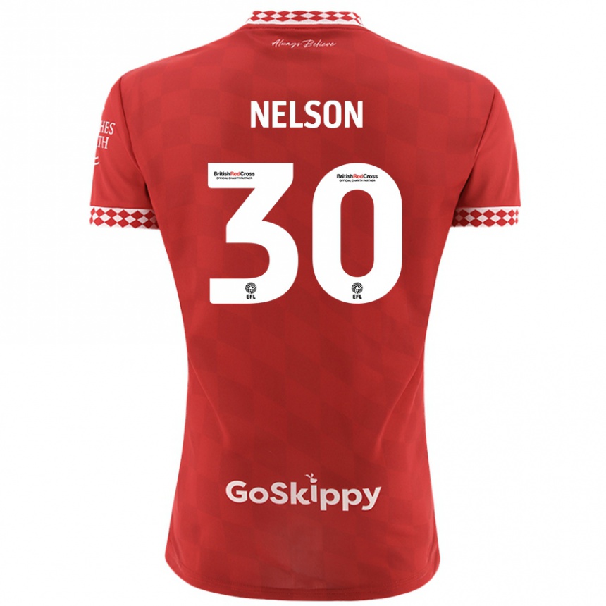 Men Football Raekwon Nelson #30 Red Home Jersey 2024/25 T-Shirt Za