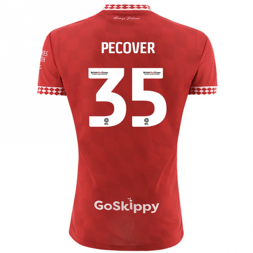 Men Football Leo Pecover #35 Red Home Jersey 2024/25 T-Shirt Za