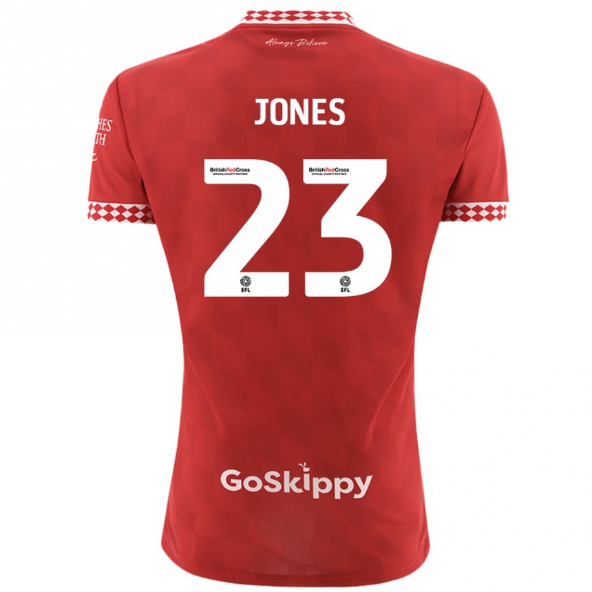 Men Football Carrie Jones #23 Red Home Jersey 2024/25 T-Shirt Za