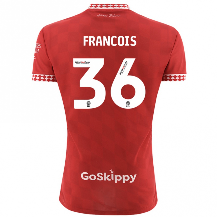 Men Football Marlee Francois #36 Red Home Jersey 2024/25 T-Shirt Za