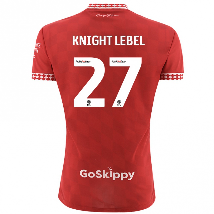 Men Football Jamie Knight-Lebel #27 Red Home Jersey 2024/25 T-Shirt Za