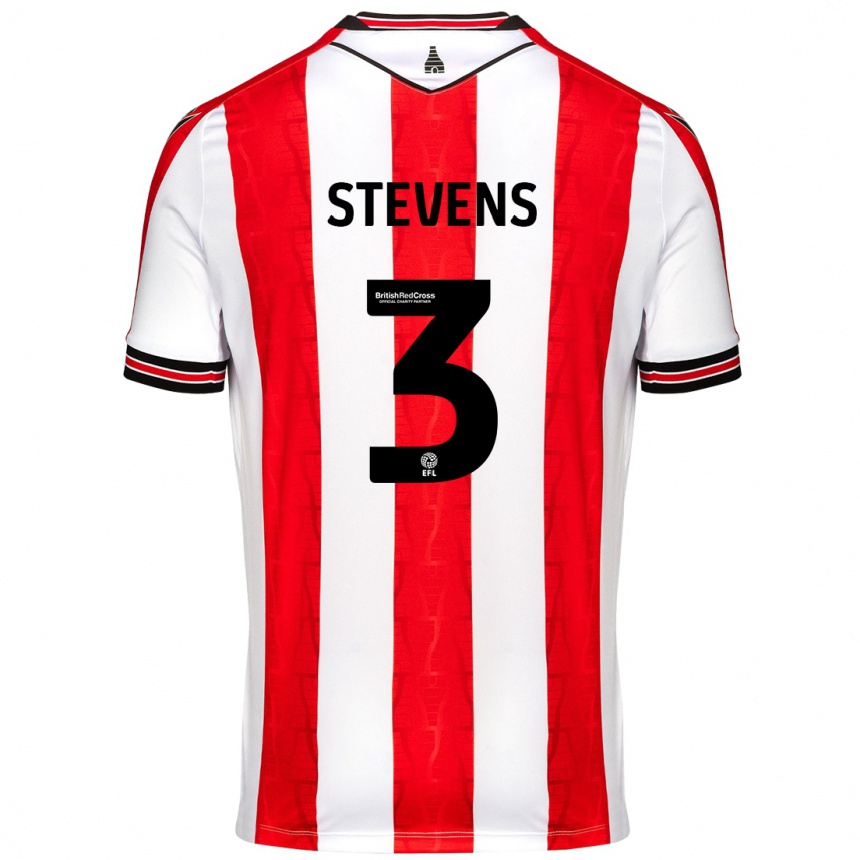 Men Football Enda Stevens #3 Red White Home Jersey 2024/25 T-Shirt Za