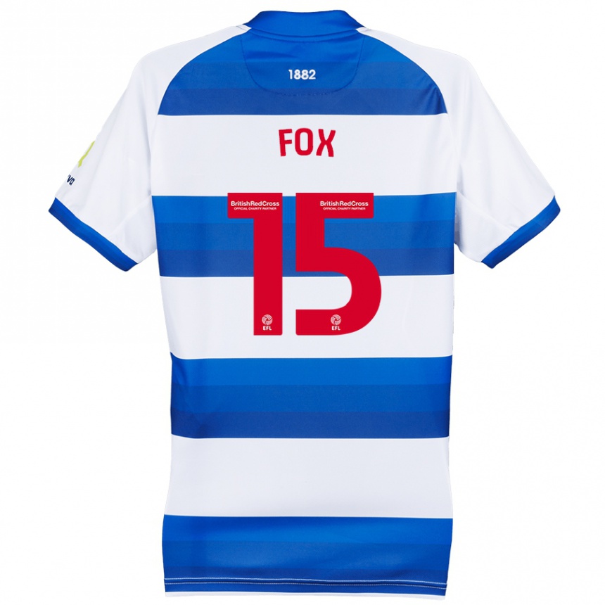 Men Football Morgan Fox #15 White Blue Home Jersey 2024/25 T-Shirt Za