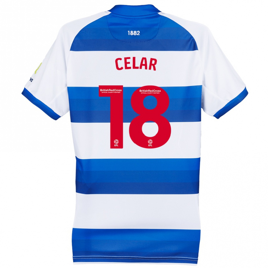 Men Football Zan Celar #18 White Blue Home Jersey 2024/25 T-Shirt Za