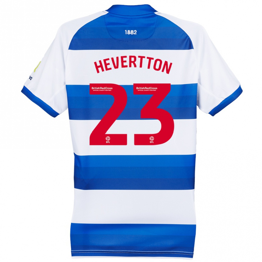 Men Football Hevertton #23 White Blue Home Jersey 2024/25 T-Shirt Za