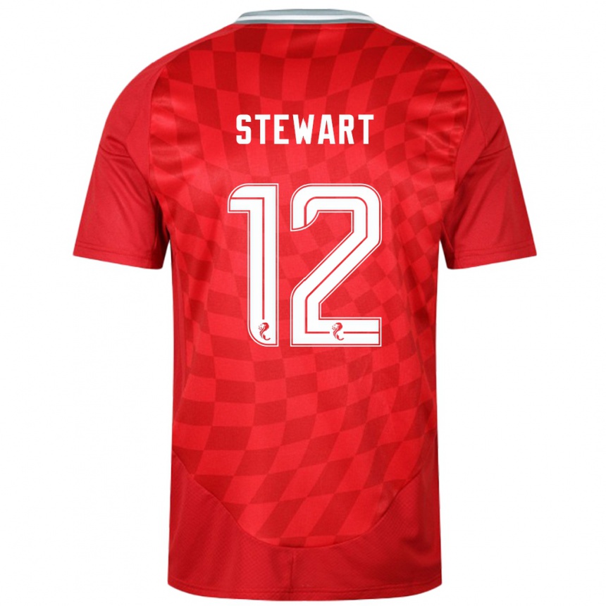 Men Football Hannah Stewart #12 Red Home Jersey 2024/25 T-Shirt Za