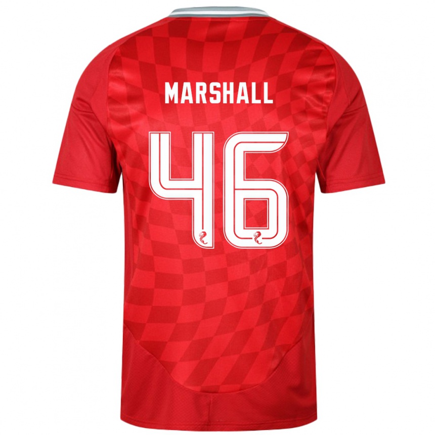 Men Football Findlay Marshall #46 Red Home Jersey 2024/25 T-Shirt Za