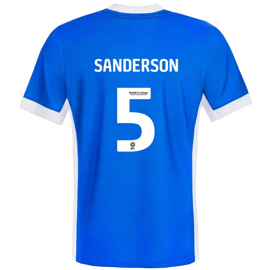 Men Football Dion Sanderson #5 Blue White Home Jersey 2024/25 T-Shirt Za