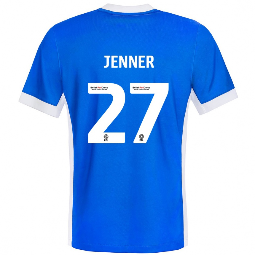 Men Football Abbi Jenner #27 Blue White Home Jersey 2024/25 T-Shirt Za