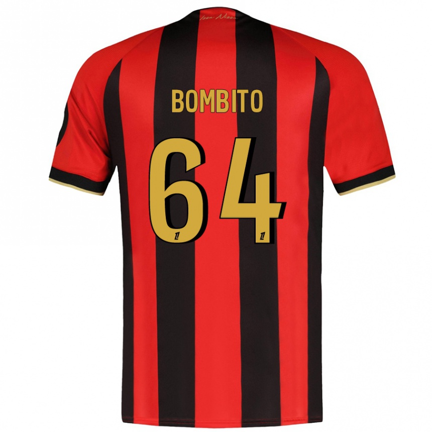 Men Football Moïse Bombito #64 Red Black Home Jersey 2024/25 T-Shirt Za