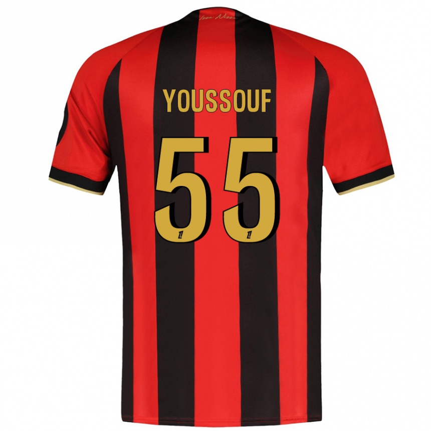 Men Football Youssouf Ndayishimiye #55 Red Black Home Jersey 2024/25 T-Shirt Za