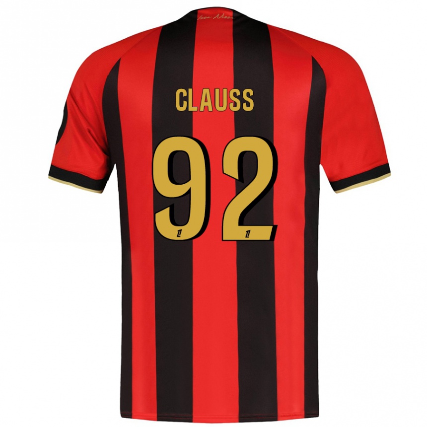 Men Football Jonathan Clauss #92 Red Black Home Jersey 2024/25 T-Shirt Za