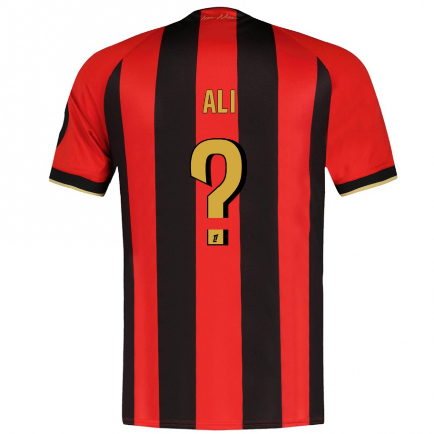 Men Football Kéfren Ali #0 Red Black Home Jersey 2024/25 T-Shirt Za