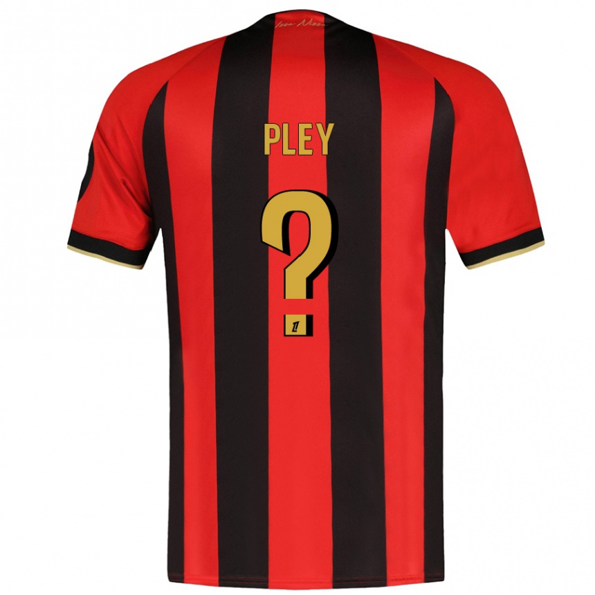 Men Football Lenny Pley #0 Red Black Home Jersey 2024/25 T-Shirt Za