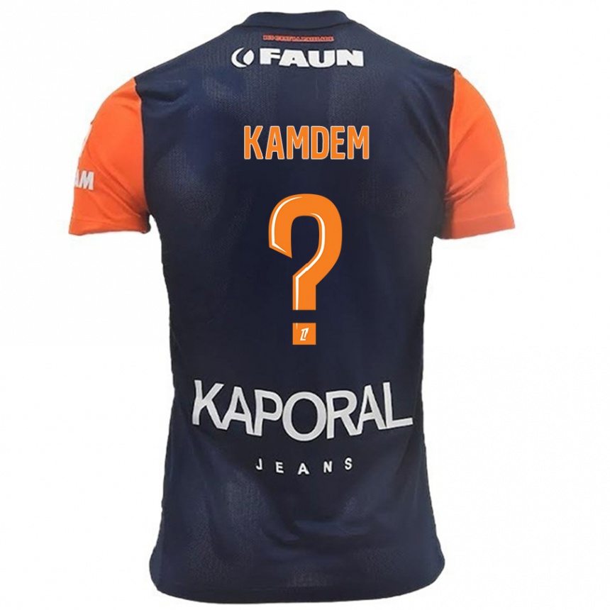 Men Football Kevin Kamdem #0 Navy Blue Orange Home Jersey 2024/25 T-Shirt Za