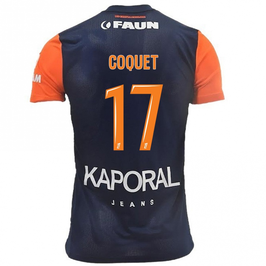 Men Football Judith Coquet #17 Navy Blue Orange Home Jersey 2024/25 T-Shirt Za