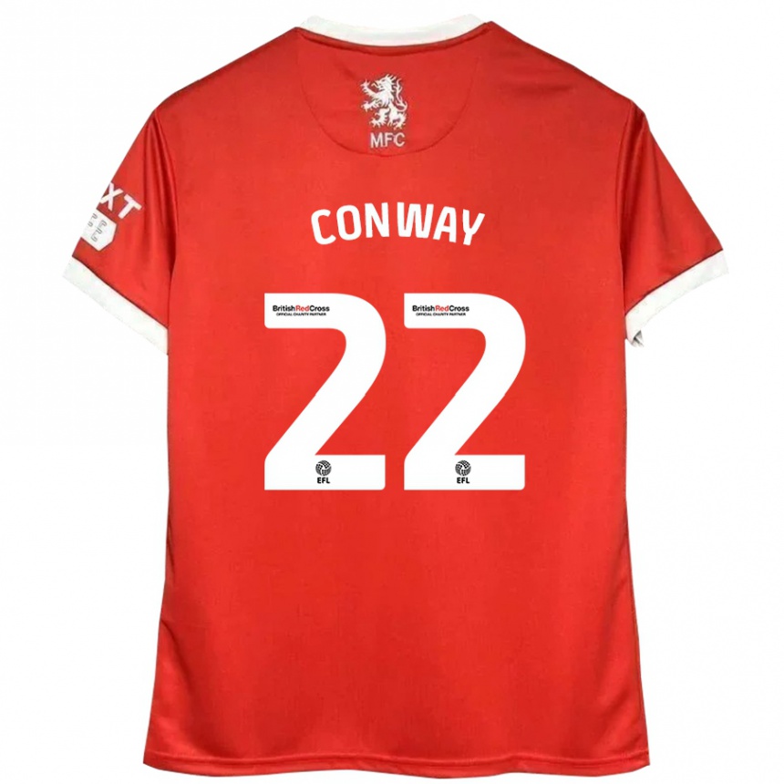 Men Football Tommy Conway #22 Red White Home Jersey 2024/25 T-Shirt Za