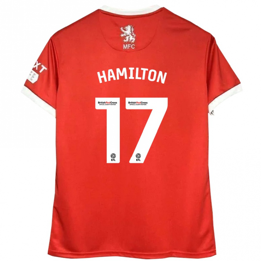 Men Football Micah Hamilton #17 Red White Home Jersey 2024/25 T-Shirt Za