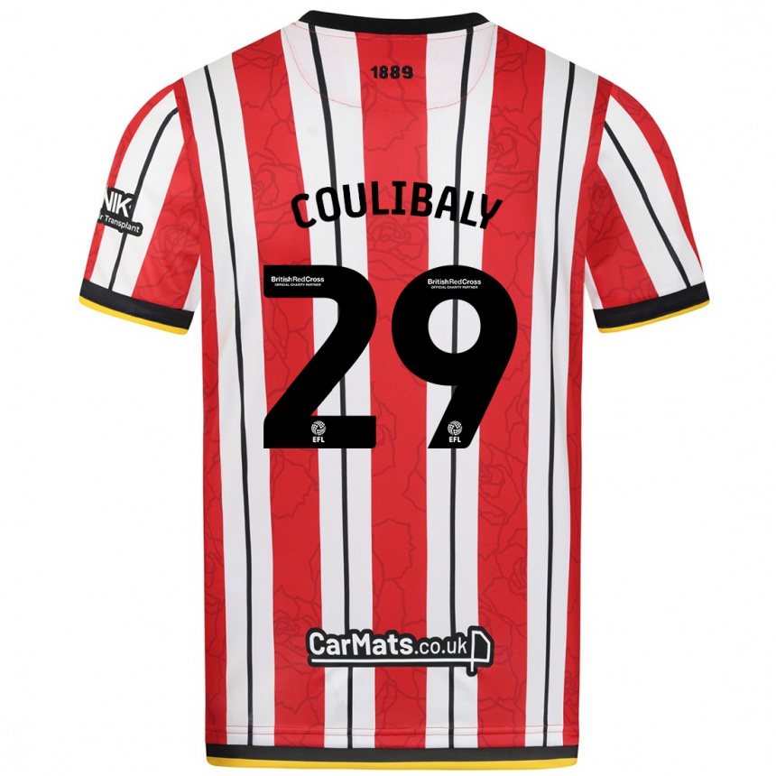 Men Football Ismaila Coulibaly #29 Red White Stripes Home Jersey 2024/25 T-Shirt Za