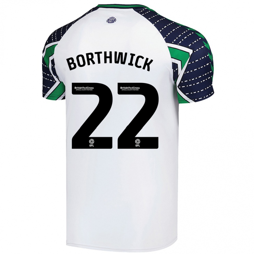 Men Football Megan Borthwick #22 White Away Jersey 2024/25 T-Shirt Za