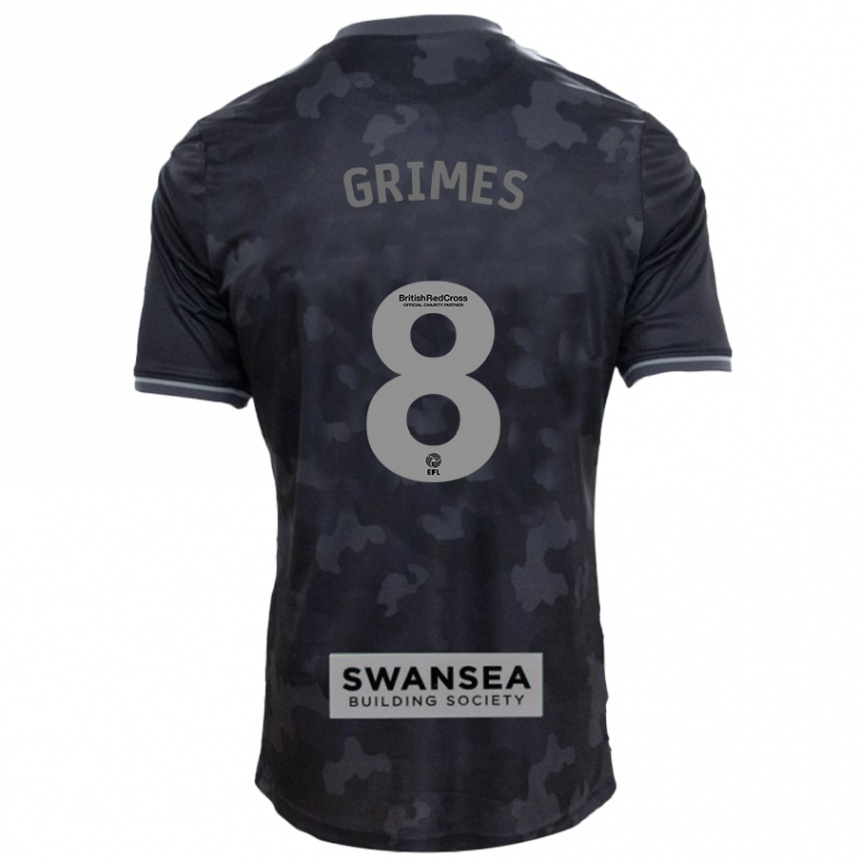 Men Football Matt Grimes #8 Black Away Jersey 2024/25 T-Shirt Za