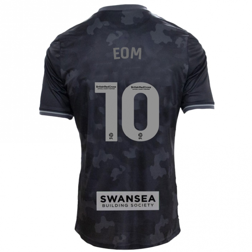 Men Football Ji-Sung Eom #10 Black Away Jersey 2024/25 T-Shirt Za