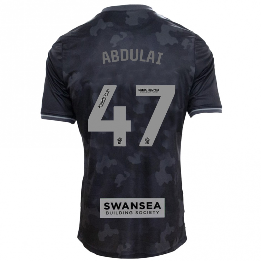 Men Football Azeem Abdulai #47 Black Away Jersey 2024/25 T-Shirt Za