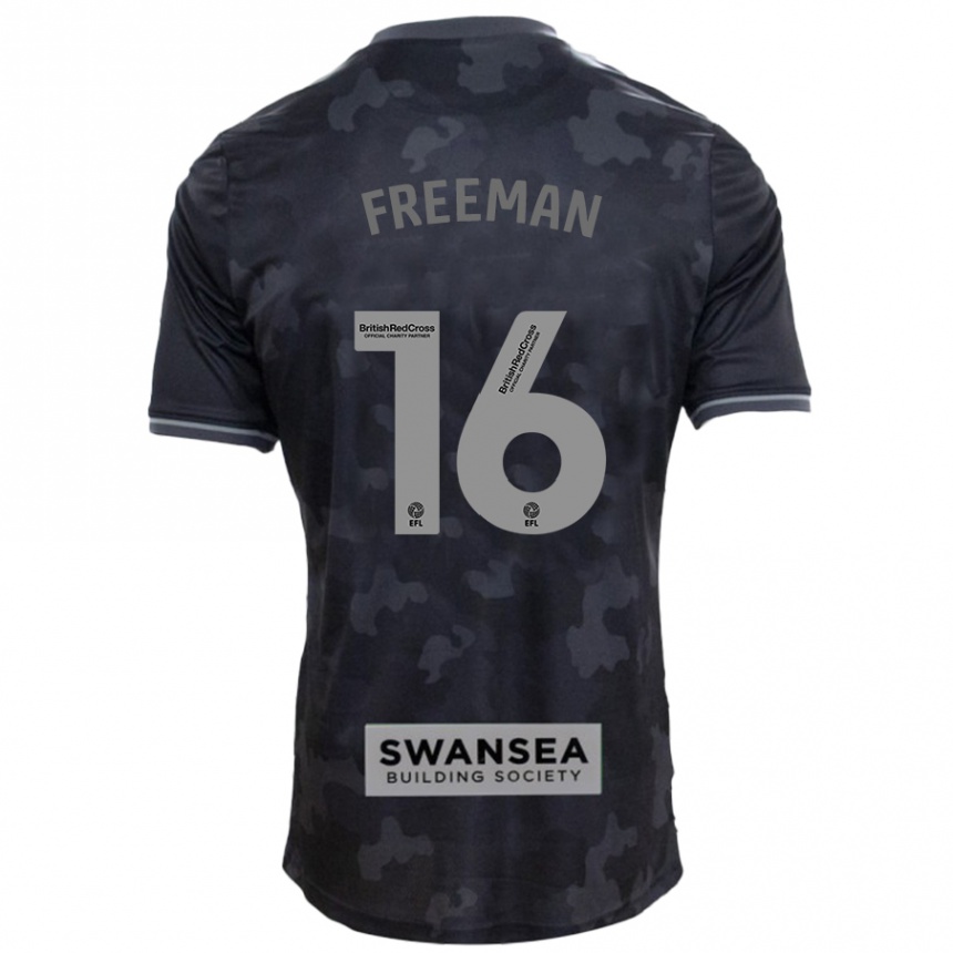 Men Football Emily Freeman #16 Black Away Jersey 2024/25 T-Shirt Za