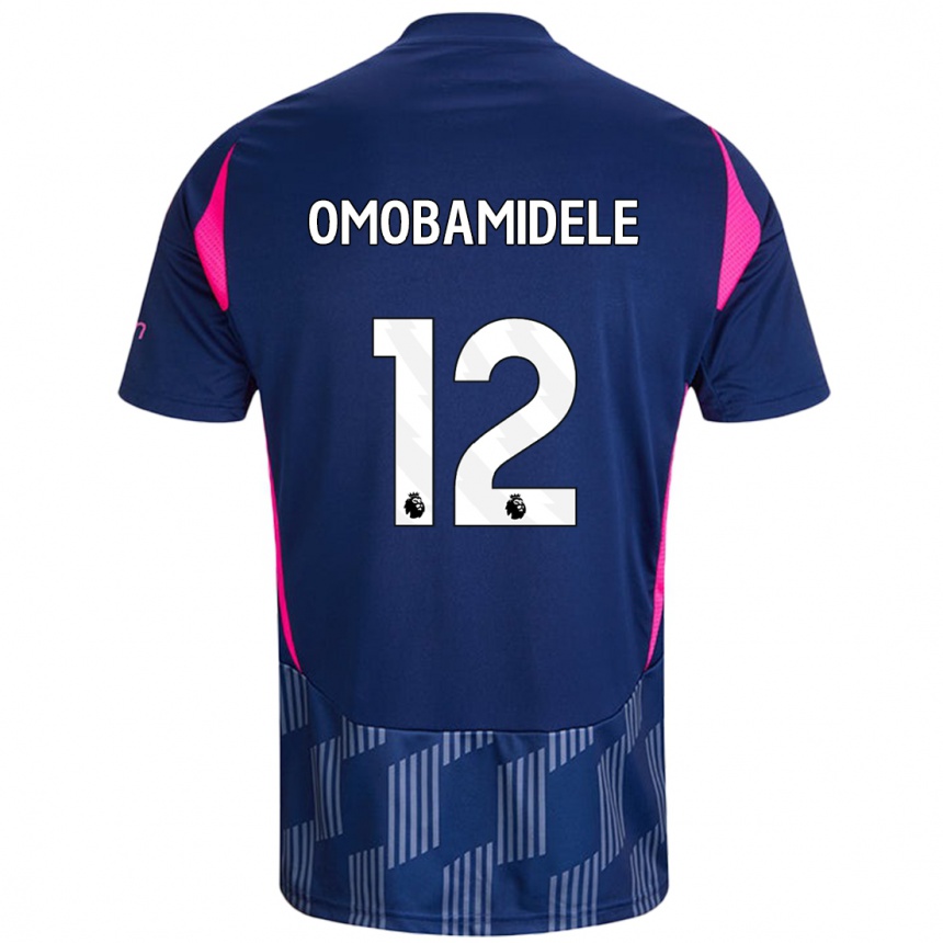 Men Football Andrew Omobamidele #12 Royal Blue Pink Away Jersey 2024/25 T-Shirt Za