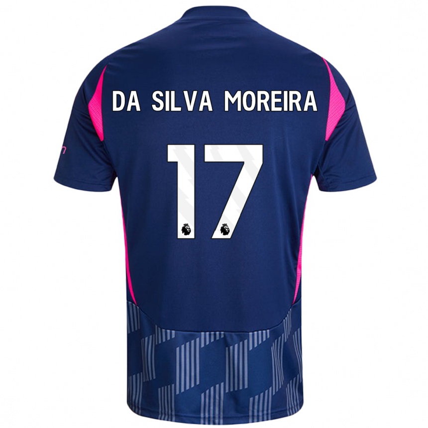 Men Football Eric Da Silva Moreira #17 Royal Blue Pink Away Jersey 2024/25 T-Shirt Za