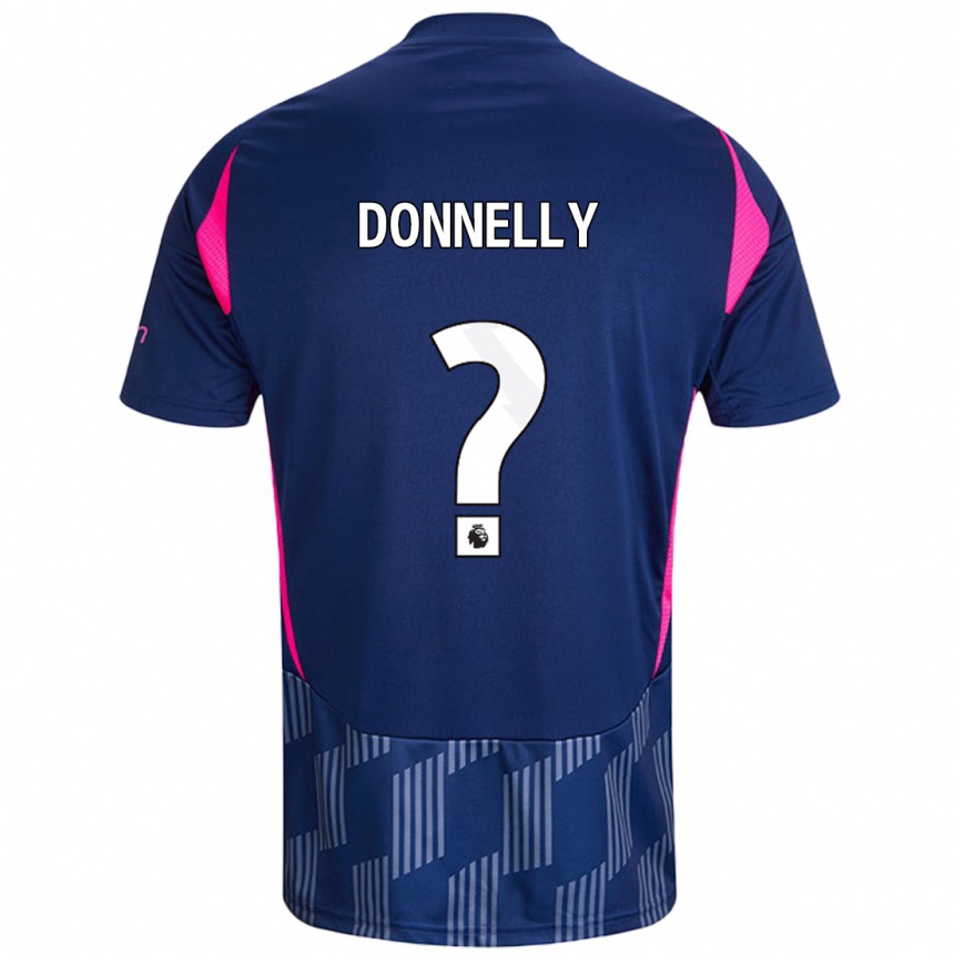 Men Football Aaron Donnelly #0 Royal Blue Pink Away Jersey 2024/25 T-Shirt Za