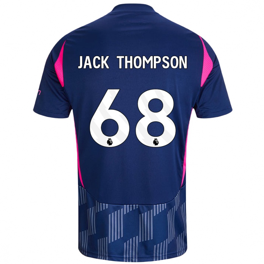 Men Football Jack Thompson #68 Royal Blue Pink Away Jersey 2024/25 T-Shirt Za