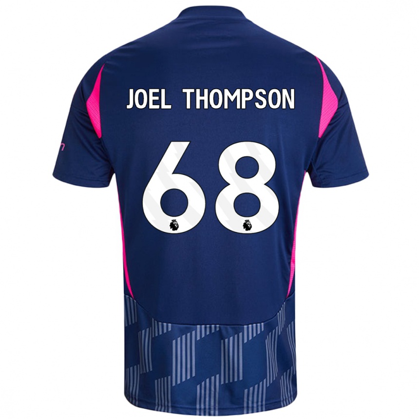 Men Football Joel Thompson #68 Royal Blue Pink Away Jersey 2024/25 T-Shirt Za