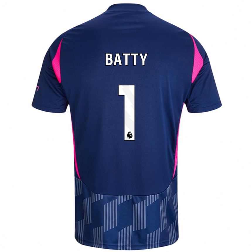 Men Football Emily Batty #1 Royal Blue Pink Away Jersey 2024/25 T-Shirt Za