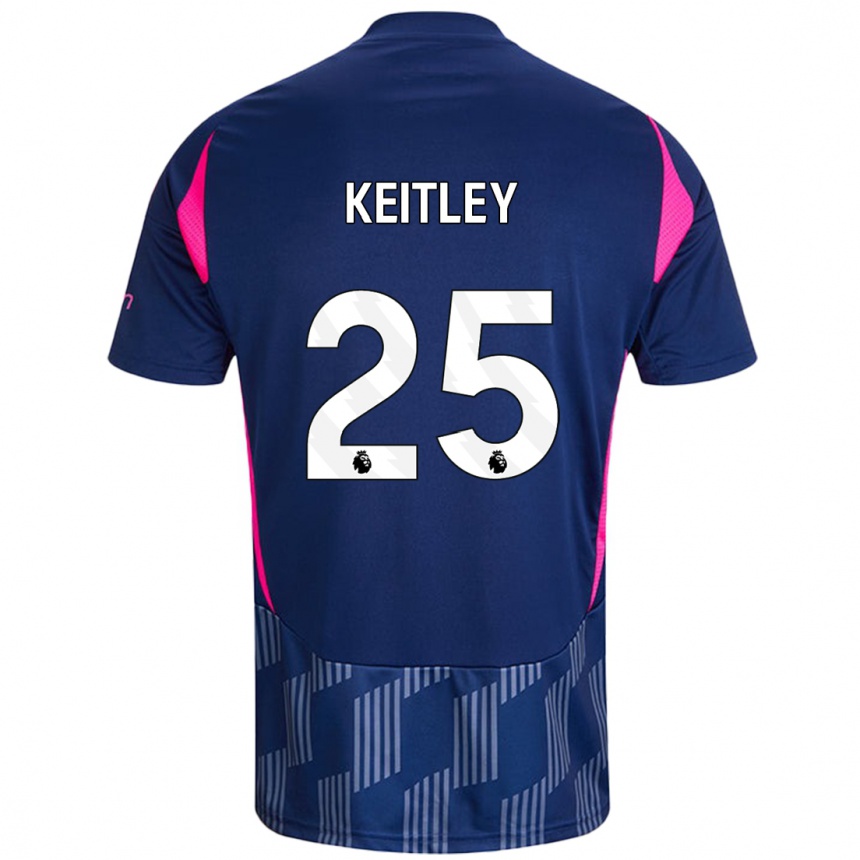 Men Football Alice Keitley #25 Royal Blue Pink Away Jersey 2024/25 T-Shirt Za