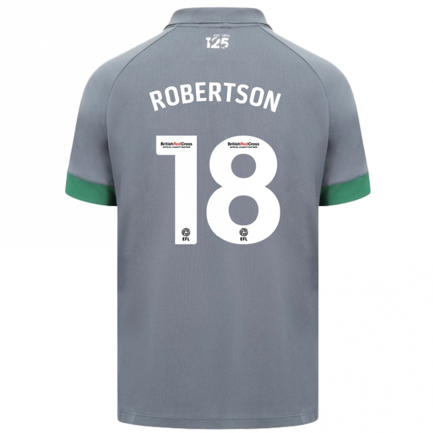 Men Football Alex Robertson #18 Dark Gray Away Jersey 2024/25 T-Shirt Za