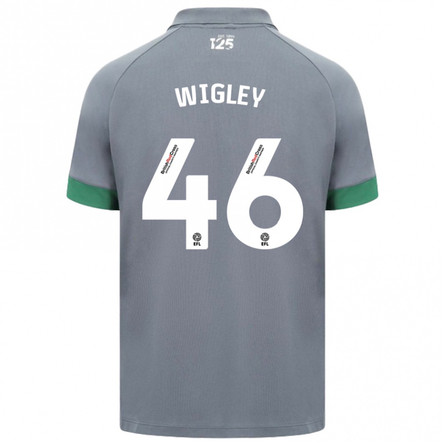 Men Football Morgan Wigley #46 Dark Gray Away Jersey 2024/25 T-Shirt Za