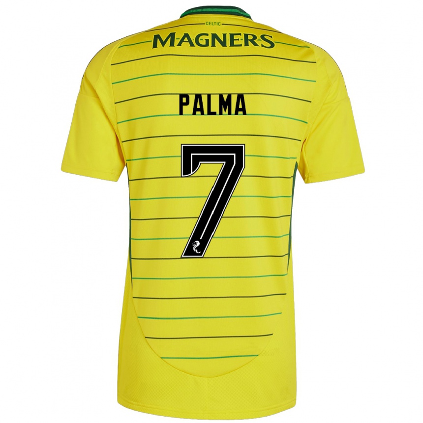 Men Football Luis Palma #7 Yellow Away Jersey 2024/25 T-Shirt Za