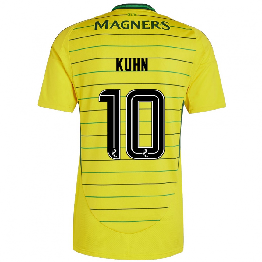 Men Football Nicolas Kühn #10 Yellow Away Jersey 2024/25 T-Shirt Za