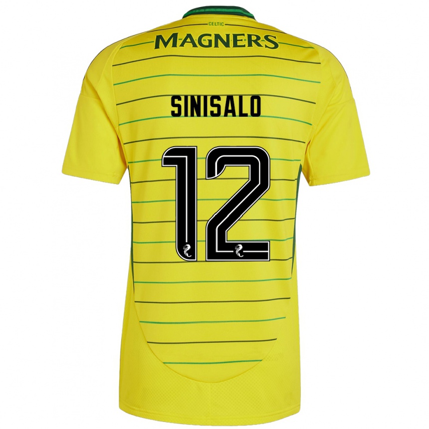 Men Football Viljami Sinisalo #12 Yellow Away Jersey 2024/25 T-Shirt Za