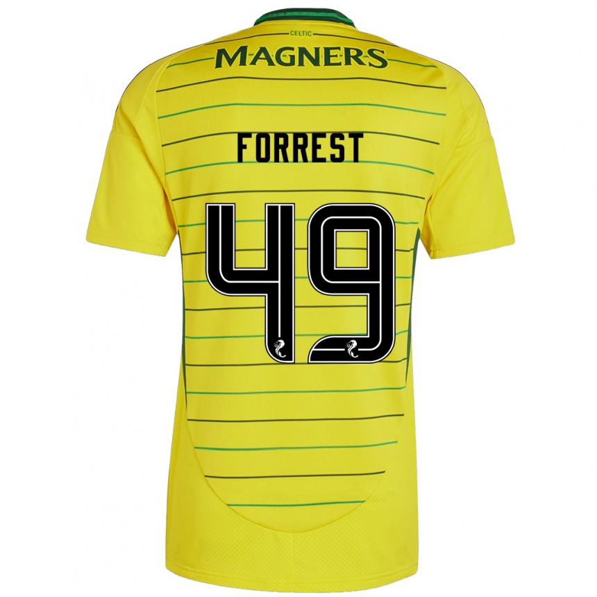 Men Football James Forrest #49 Yellow Away Jersey 2024/25 T-Shirt Za