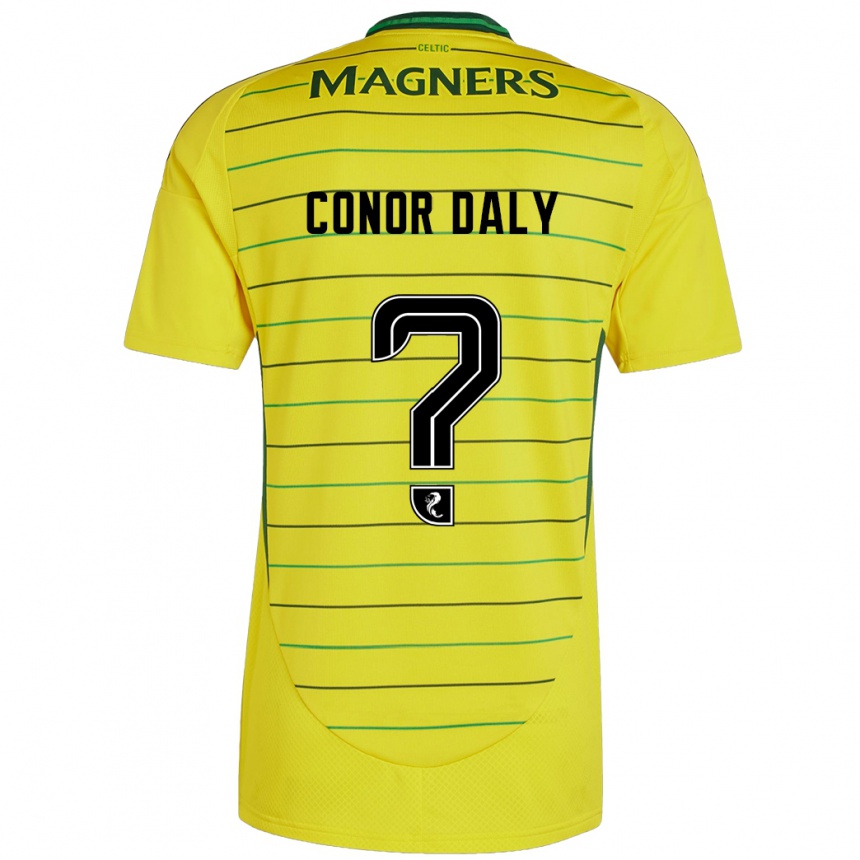 Men Football Conor Daly #0 Yellow Away Jersey 2024/25 T-Shirt Za