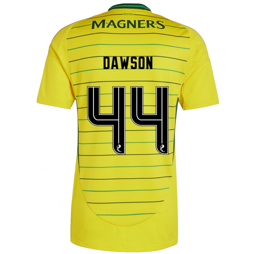 Men Football Joey Dawson #44 Yellow Away Jersey 2024/25 T-Shirt Za