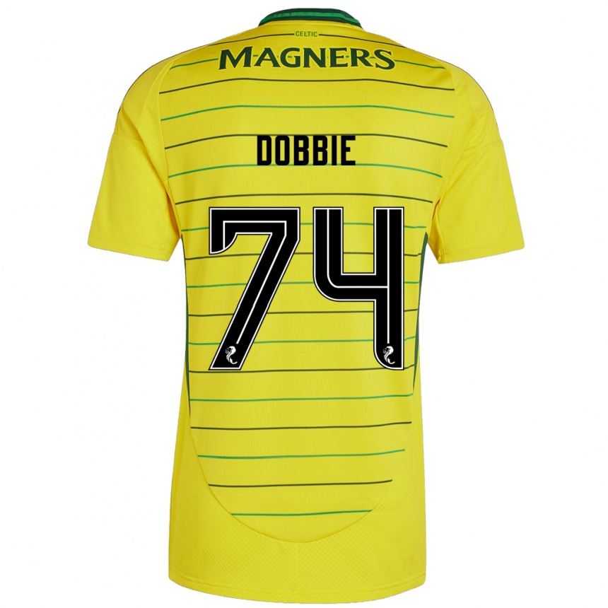 Men Football Lewis Dobbie #74 Yellow Away Jersey 2024/25 T-Shirt Za