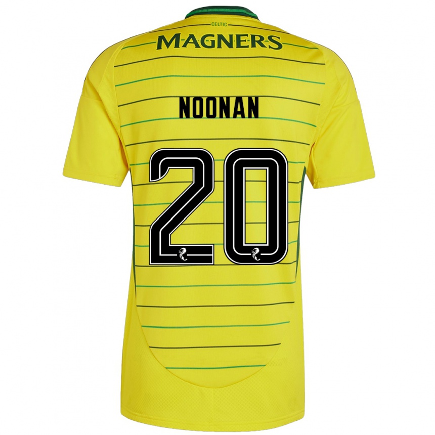 Men Football Saoirse Noonan #20 Yellow Away Jersey 2024/25 T-Shirt Za