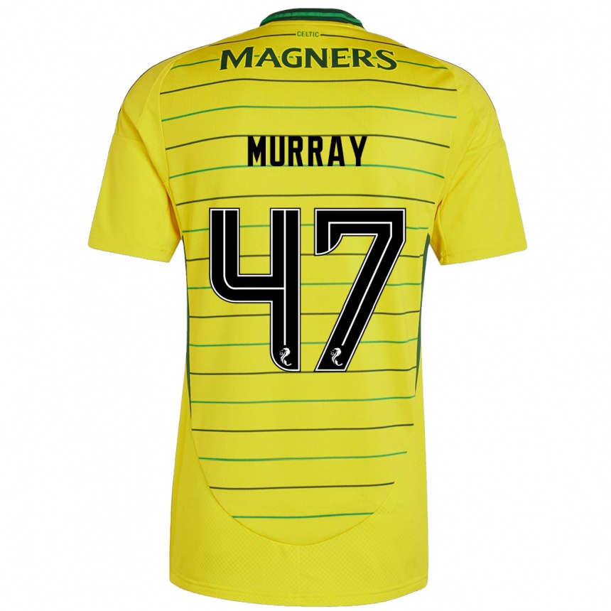 Men Football Dane Murray #47 Yellow Away Jersey 2024/25 T-Shirt Za