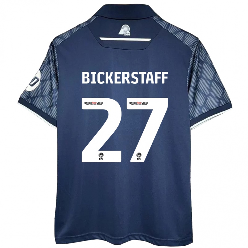 Men Football Jake Bickerstaff #27 Black Away Jersey 2024/25 T-Shirt Za