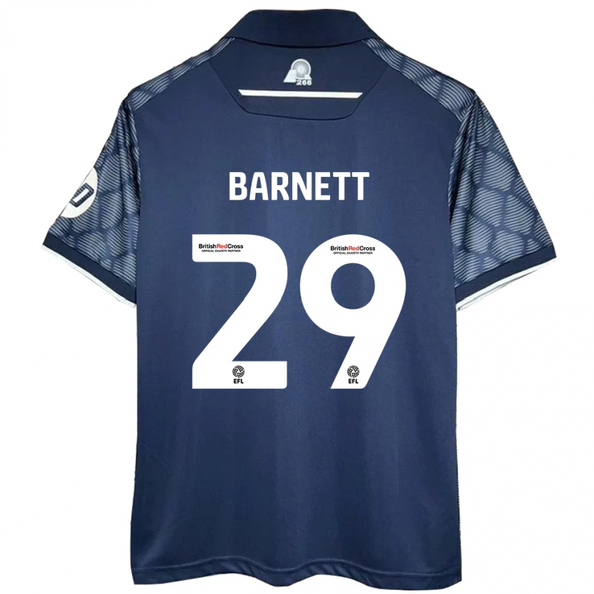 Men Football Ryan Barnett #29 Black Away Jersey 2024/25 T-Shirt Za